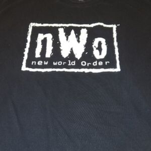 💀NWO (NEW WORLD ORDER) - HOME MADE SLEEVELESS SHIRT - MENS SIZE 2X - WWE